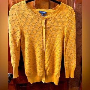 Mustard colored cardigan